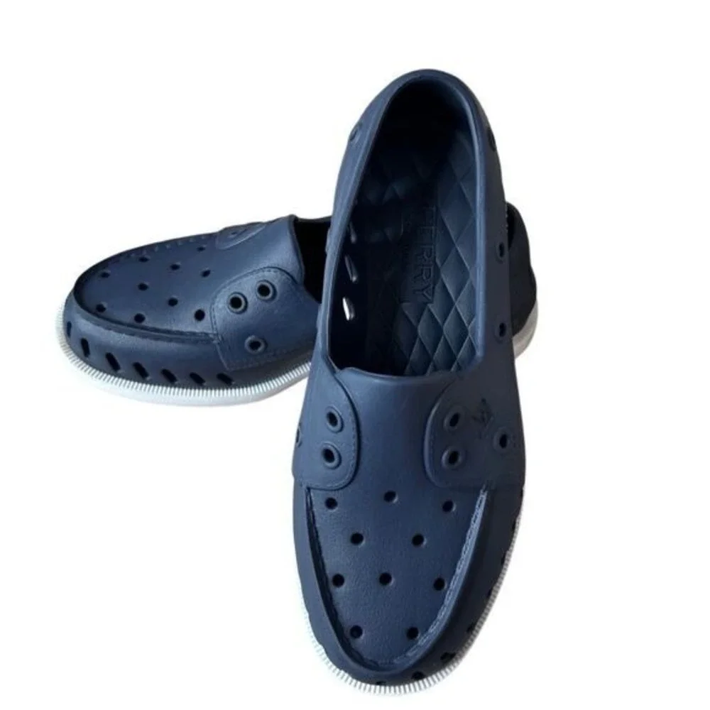 Sperry Top-Sider Molded Blue Navy‎ Float Boat Water Shoes Slip Ons Unisex M5 W7